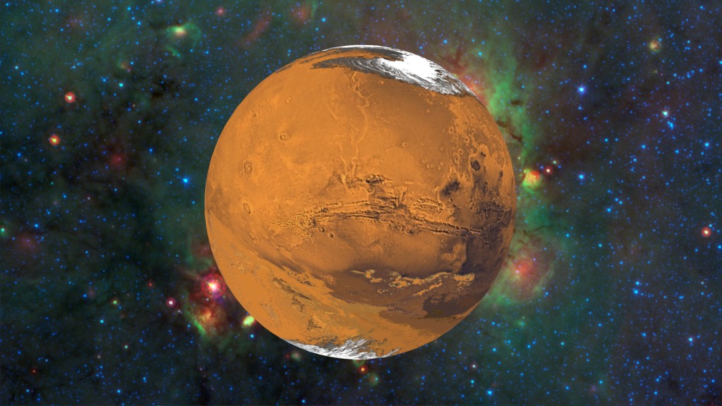 Mars Textured and Rotating in Space preview image 1
